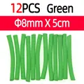 12 piezas verdes de 8 mm