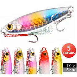 Señuelo de plantilla de Metal fundido, 10 Uds., 10g, señuelos de Jigging de fundición a tierra, Pesca, pescado, lubina, señuelo de Pesca, aparejos de cebo Artificial