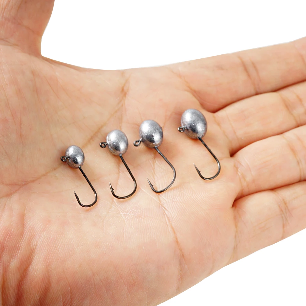 SUNMILE-Mini anzuelos de cabeza de pez Rockfish, 5 piezas, 1,5g, 2g, 3g, 4g, 5g, señuelo suave, anzuelos de gusano - imagen 4
