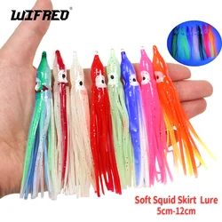 Wifreo Señuelos de vinilo calamar UV luminosos para atún y pez vela