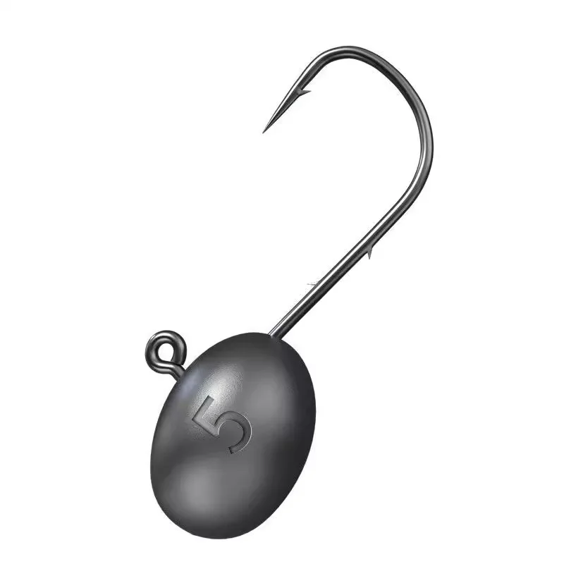 Mustad señuelo Micro objeto cabeza de plomo gancho cola en T cebo suave especial golpeando pescado, lubina, pozo negro, gancho de raíz de huevo 50 piezas - imagen 5