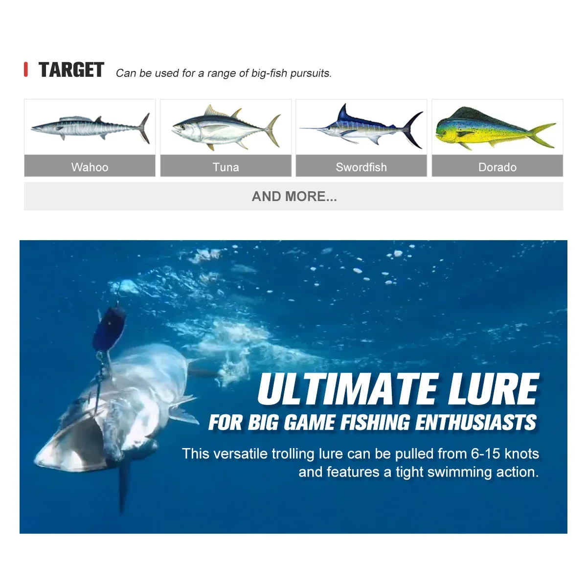 Noeby cebo de pesca de alta velocidad 170mm 213g hundimiento gran juego señuelo de pesca cebo duro Artificial atún Wahoo Dorado señuelo de pesca en barco - imagen 5