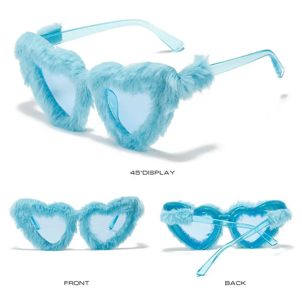 Gafas de sol polarizadas UV400 para mujer – Diseño corazón felpa - imagen 5