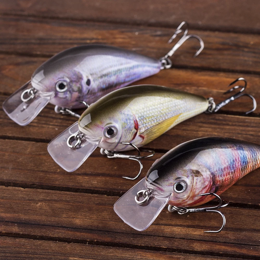 CCLTBA-cebos flotantes Crankbait de aguas profundas, Señuelos de Pesca duros, manivela Artificial, aparejos de pesca de lubina y trucha, 8,5 cm, 10g - imagen 5