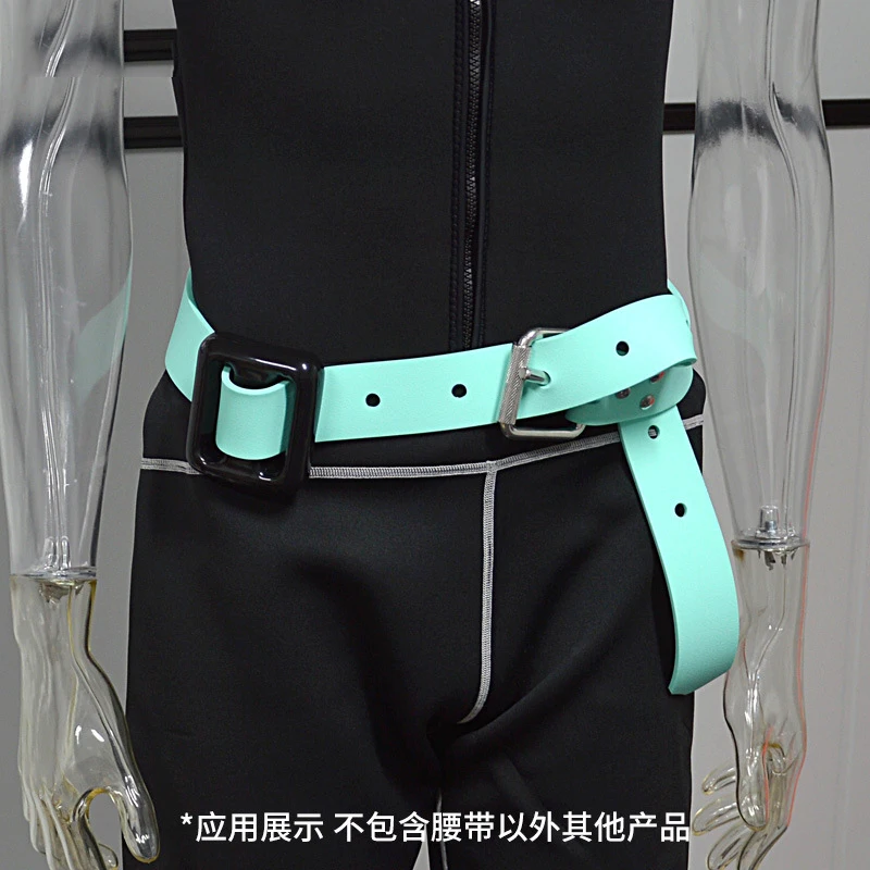 Cinturón de contrapeso de buceo libre de silicona de 1,3 M/1,5 M, cinturón de bloque de plomo para buceo, cinturón de peso de buceo de goma de liberación rápida, pesca submarina y F - imagen 4