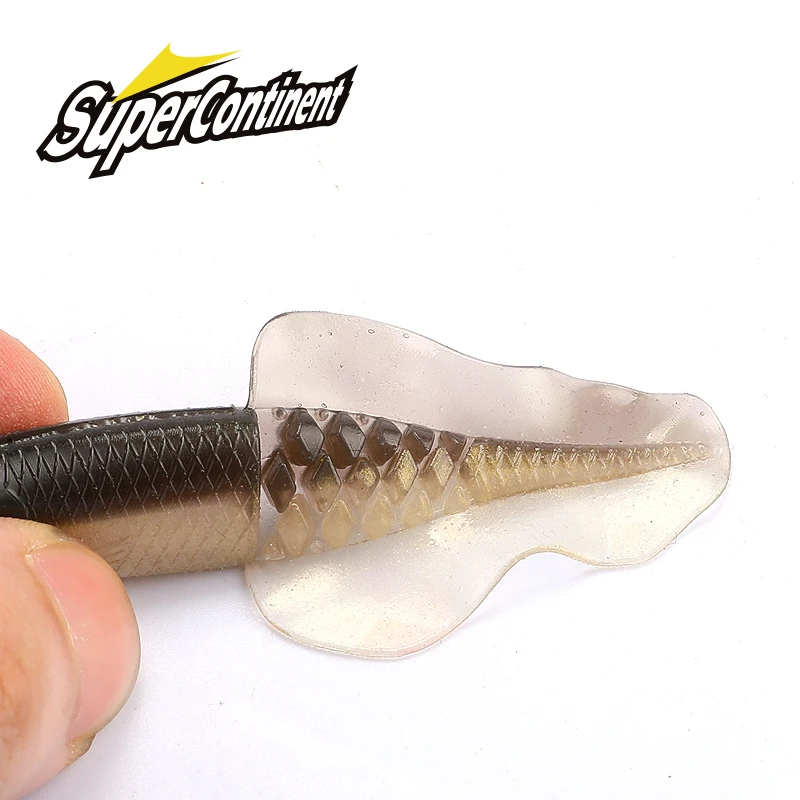 Señuelo de pesca supercontinent Vigour Perch Shad Soft Swimbait ojos 3D 76mm/50mm señuelo de pesca de lubina de plástico - imagen 4