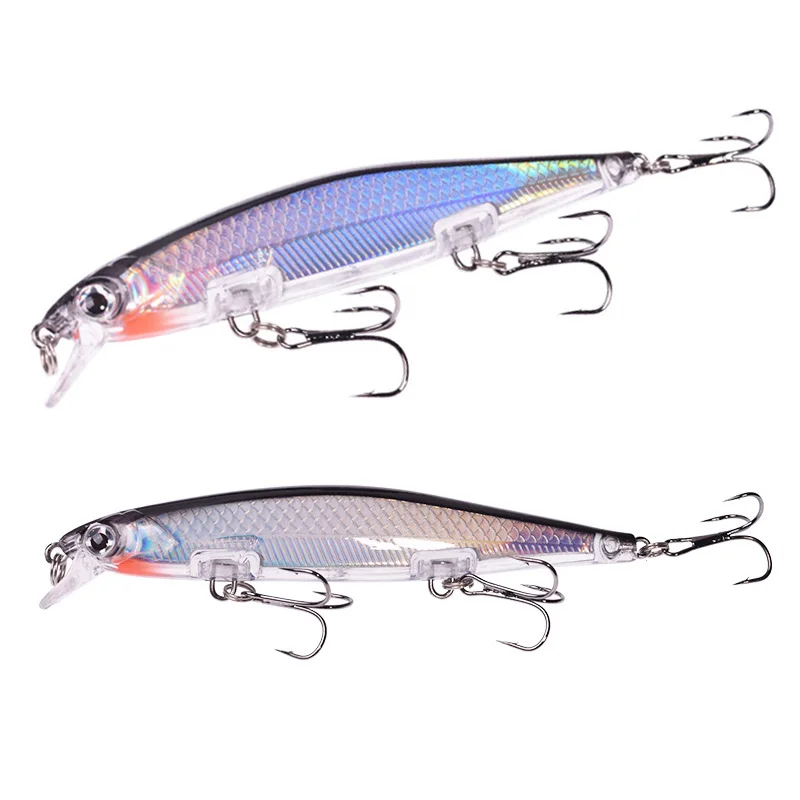 Señuelo de pesca de pececillos, 11cm, 13,5g, Swimbait, cebo Artificial de plástico duro láser, Crankbait para lubina, Lucio, Carpa, 1 pieza - imagen 5