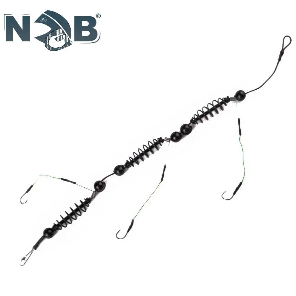 NGB 15g 20g 25g 30g 35g cebo de pesca de carpa jaula alimentador línea de grupo hundimiento accesorios de anzuelo de pesca de acero alto en carbono