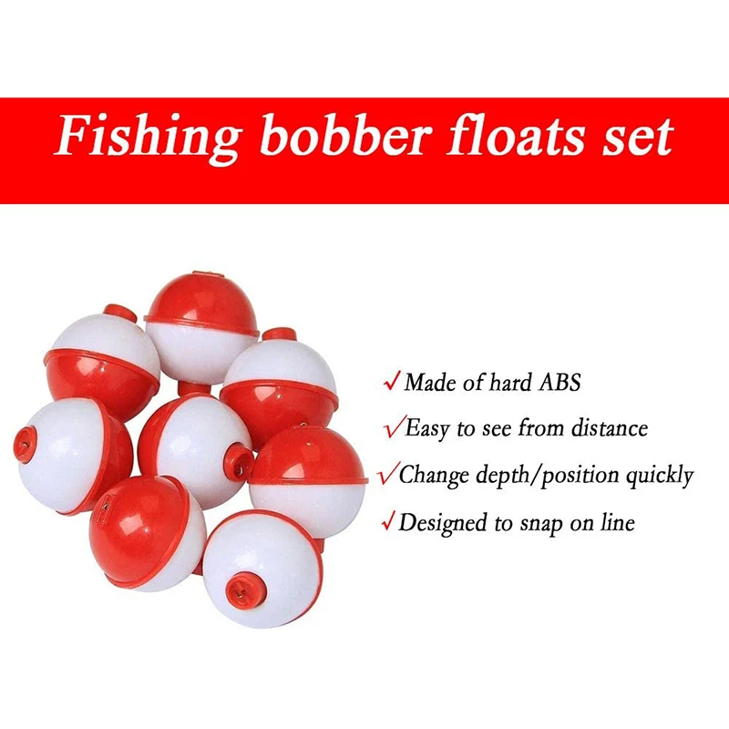 5 uds flotador de pesca con bola Snap ABS duro Bobber de pesca 3,8 cm 5,2g boya con botón flotadores herramienta flotante perfecta - imagen 2
