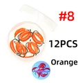 12pcs orange size 8