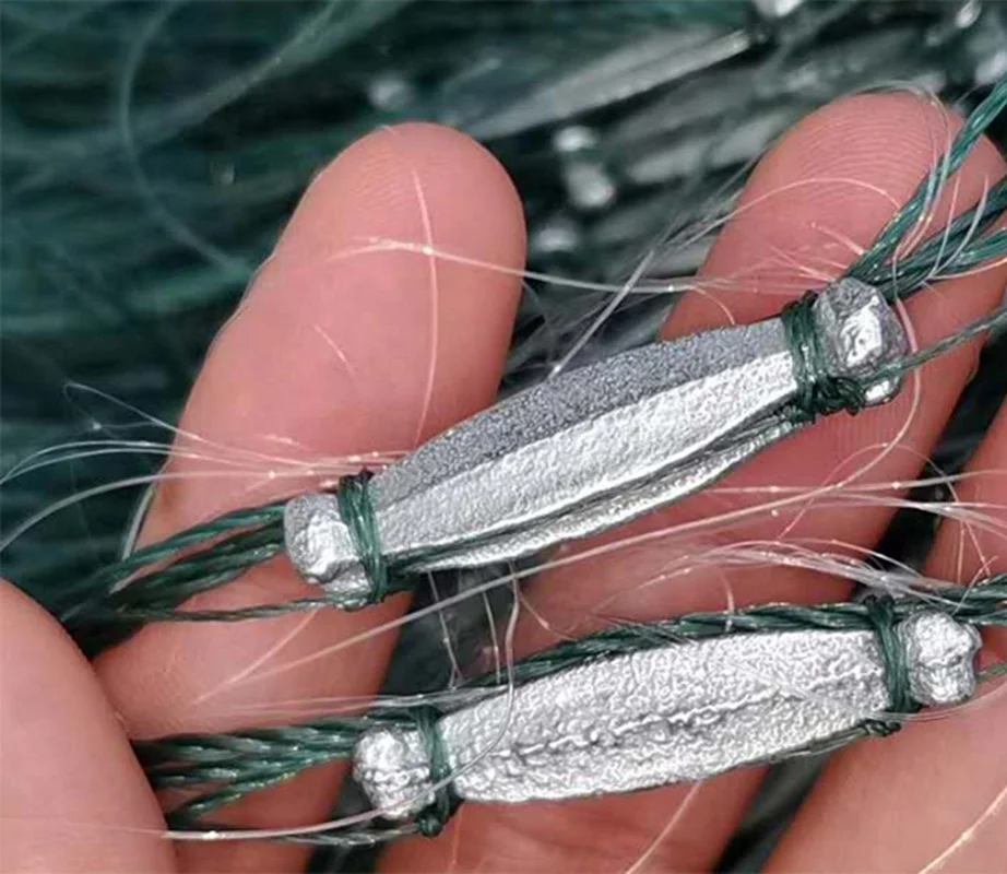 Red de pesca Lawaia de 50M con nuevo colgante, red de enmalle de peso para agua rápida/ervidor, red de pesca de 3 capas hecha a mano, red adhesiva que se hunde - imagen 5