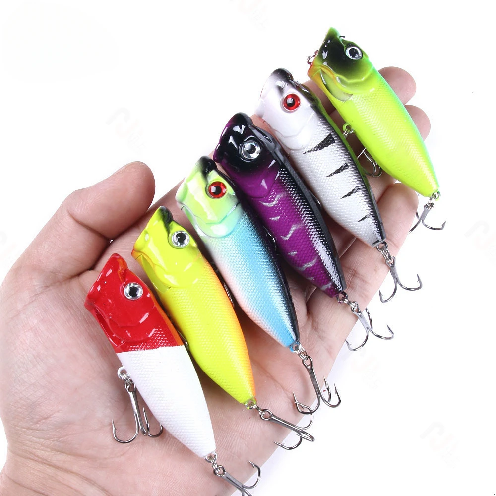 Señuelos de pesca Popper de superficie de 65mm y 11,8g, cebo Artificial de fundición larga, lápiz Topwater, Swimbait Wobblers para equipo de perca de Lucio - imagen 2
