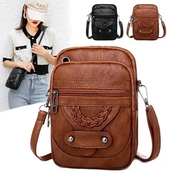 New Crossbody New Texture Shoulder Bag Soft Leather Western Style Mature Fashion Retro Small Bag