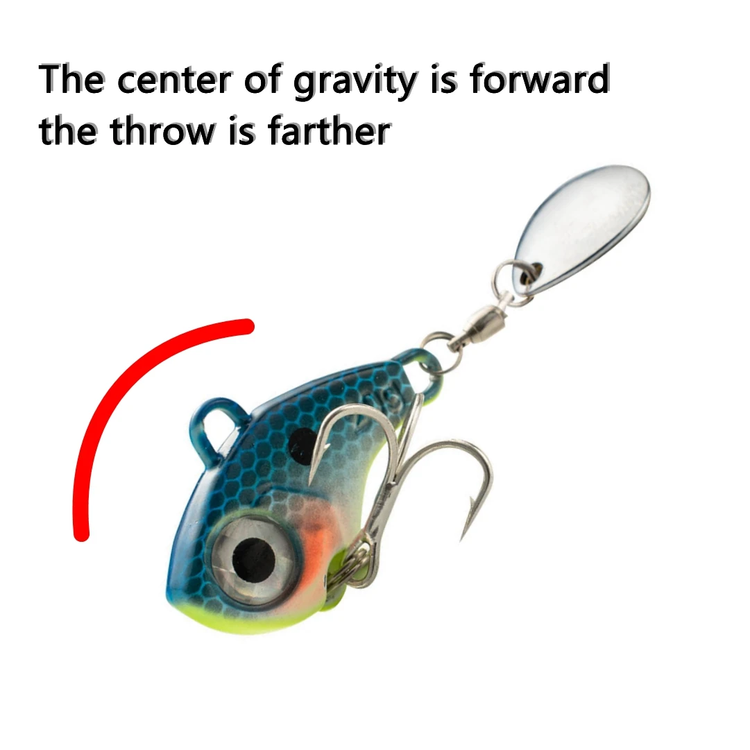 Señuelos de Pesca giratorios de Metal para trucha, cebos duros, aparejos de Pesca, VIB, 10g, 20g, 30g, 1 unidad - imagen 4