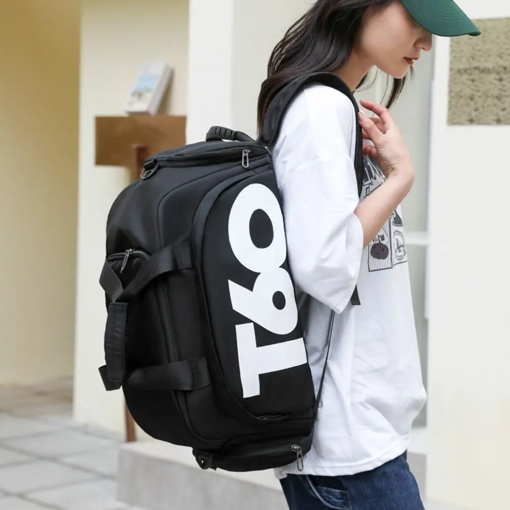 Nueva mochila deportiva de viaje de gran capacidad, bolsa de equipaje impermeable Oxford, bolsa de lona para gimnasio con separación en seco y húmedo