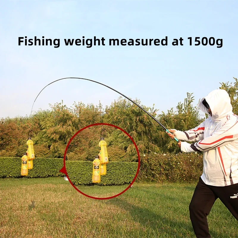 Caña de pescar ligera profesional ultracorta, equipo de pesca, potente Mini telescópico giratorio de carbono - imagen 5