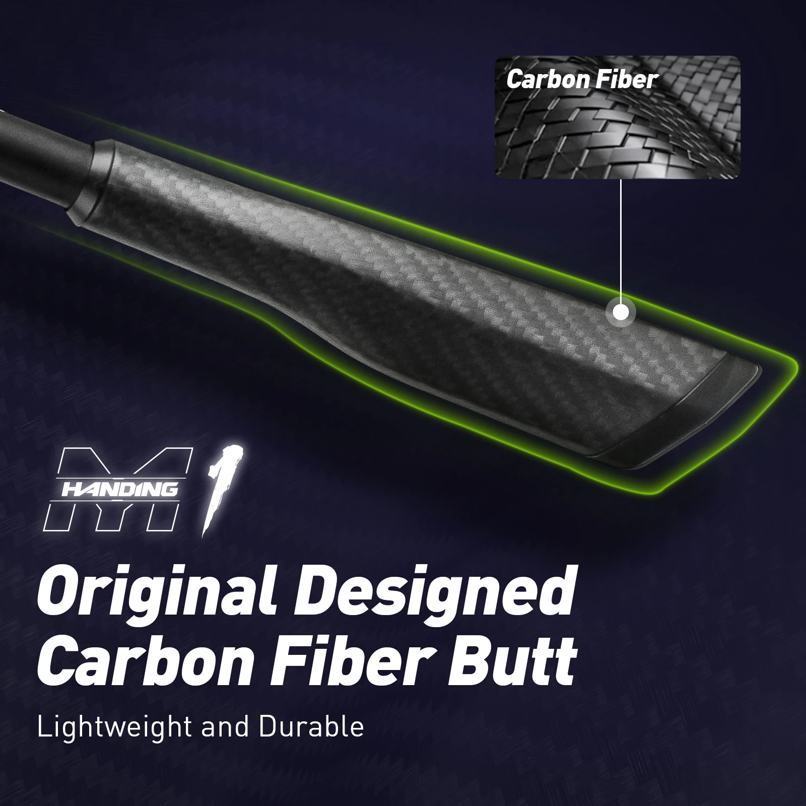 HANDING M1 Cañas de pescar de lubina Fuji O + A, anillos guía, 24 toneladas, espacios en blanco de fibra de carbono y mango, cañas de pescar de 1,68 m-2,13 m - imagen 5