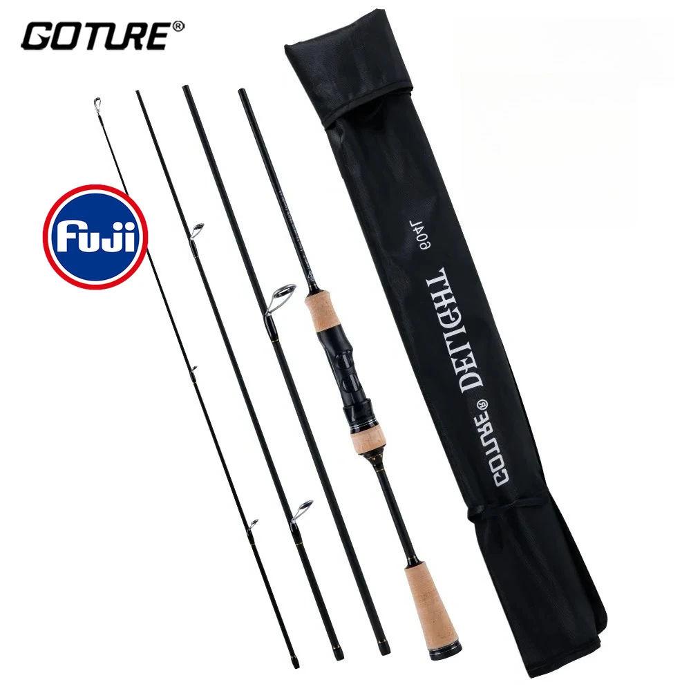 Caña de pescar Goture DELIGHT 1,8 M 1,98 M 2,2 M guía completa FUJI caña giratoria UL/L/M/MH aparejos de pesca profesionales para carpa, trucha y lubina - imagen 2