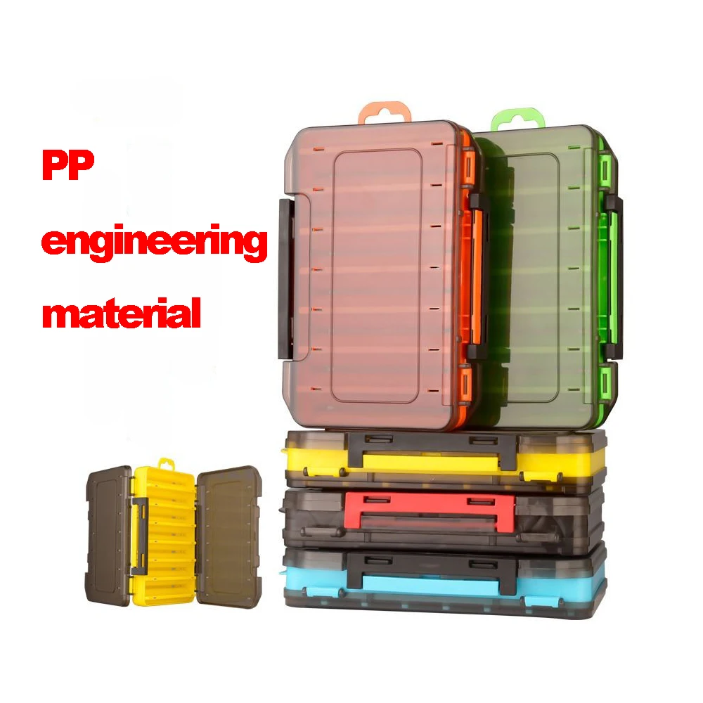 Cajas de aparejos de pesca con compartimentos de doble cara, caja organizadora de Señuelos de Pesca, estuche de almacenamiento de aparejos de cebo de pesca, 21x13cm - imagen 5