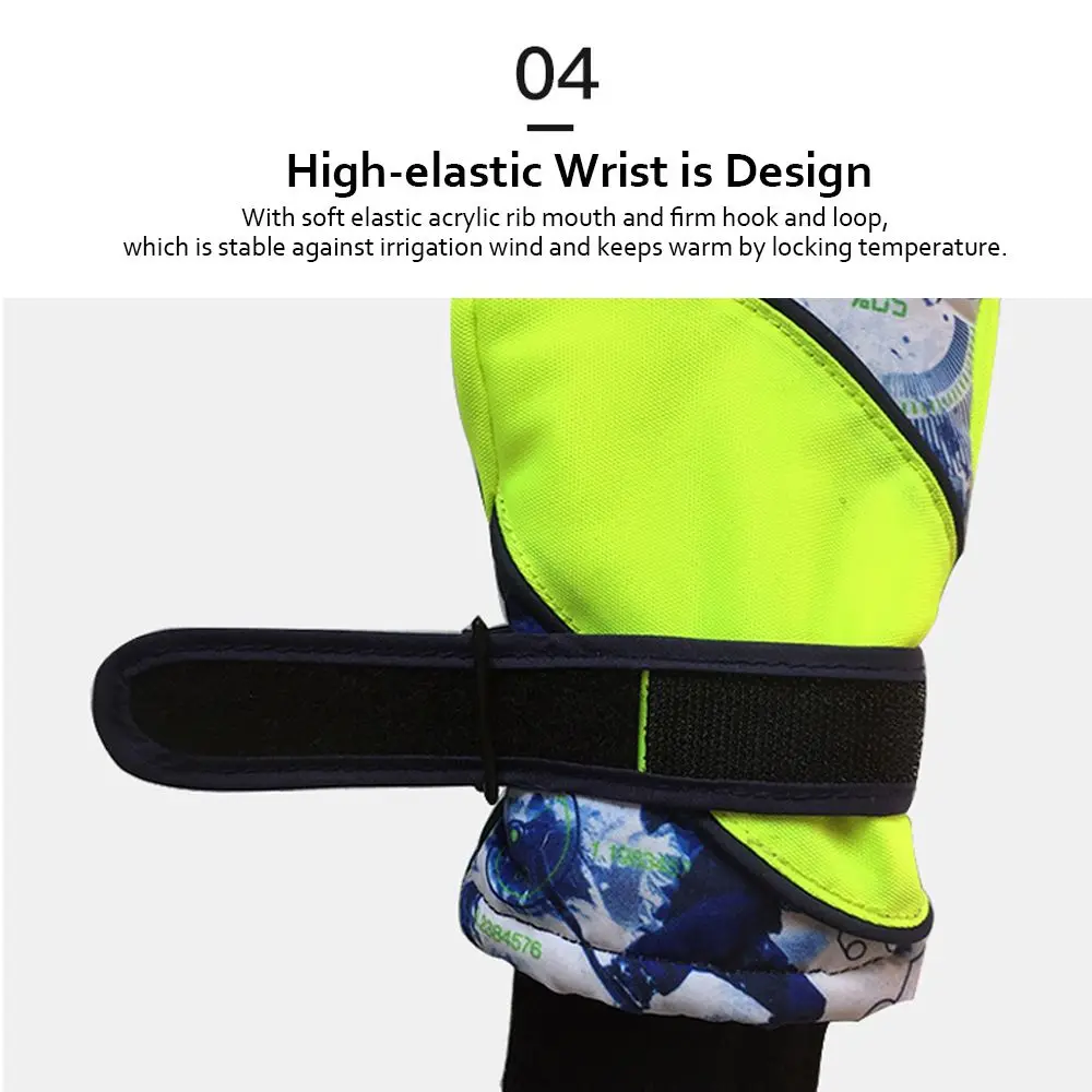 5-8 años 5-8 años de edad dibujos animados impermeable guantes de esquí completos guantes de esquí accesorios de esquí snowboard - imagen 3