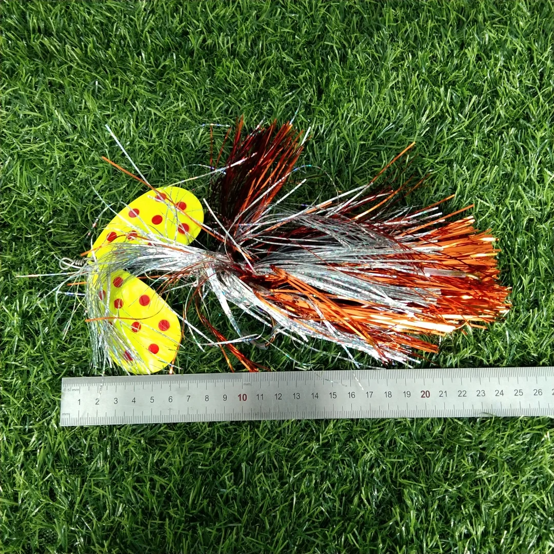 Swolfy, 1 unidad, 25cm, 94g, cebo giratorio de lentejuelas de metal, Señuelos de Pesca, señuelo de pesca duro, Lucio giratorio, Wobbler, accesorios para peces - imagen 3