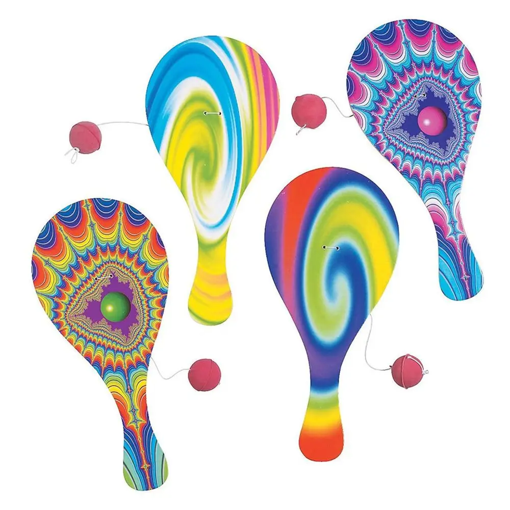 Paletas de Madera con Cuerda Elástica y Pelota – Juego Portátil - imagen 4