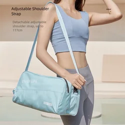 Bolsa de gimnasio ligera para mujer, gran capacidad, separación de ropa seca y húmeda, bandolera deportiva, impermeable, fácil de llevar, bolso de fitness para gimnasio