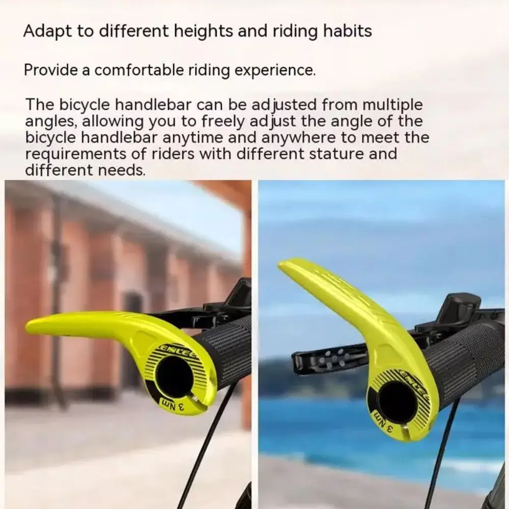 1 par de empuñaduras de plástico para bicicleta, empuñaduras antideslizantes ajustables para manillar de bicicleta, mango auxiliar de bocina de vaca - imagen 5