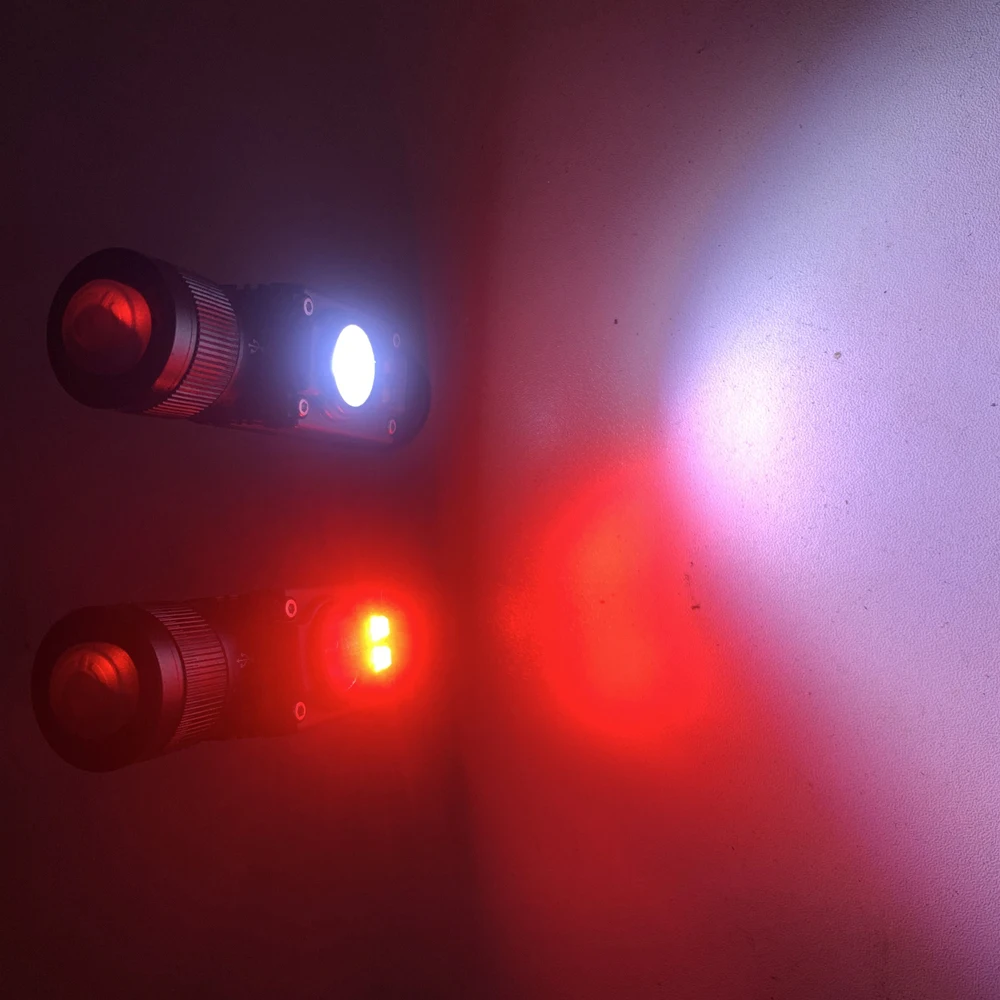 Faro LED de atenuación tipo C, luz de cabeza con función de memoria Flash, blanco y rojo, 18650 - imagen 3
