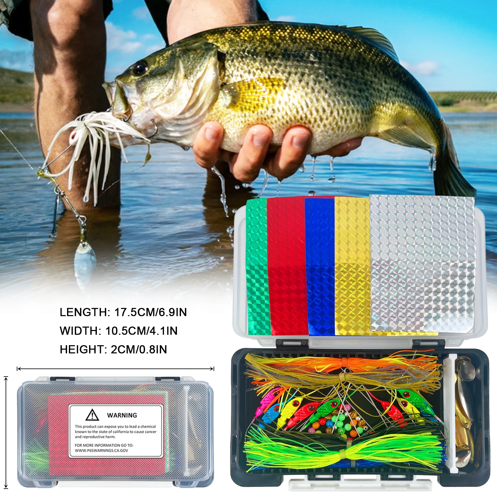 Spinnerbaits DIY FREE FISHER: hoja de metal y falda de goma para lubina - imagen 3