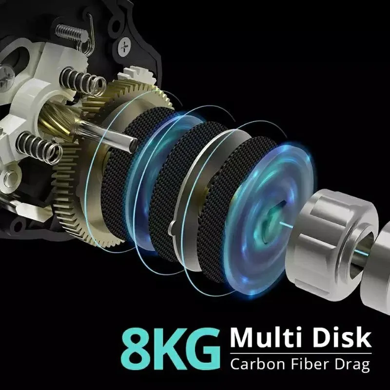 Carrete Baitcasting Remsysteem, arrastre máximo de 8Kg, perfil bajo, rueda de pesca de alta velocidad 18BB, carretes Baitcaster resistentes a la corrosión - imagen 3
