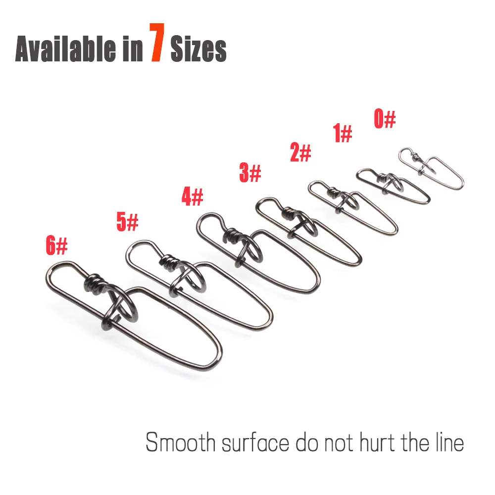 Pin de seguridad con cierre interior de doble seguro de acero inoxidable, Conector de anzuelo de señuelo de pesca, accesorios de aparejos de pesca de agua salada - imagen 4