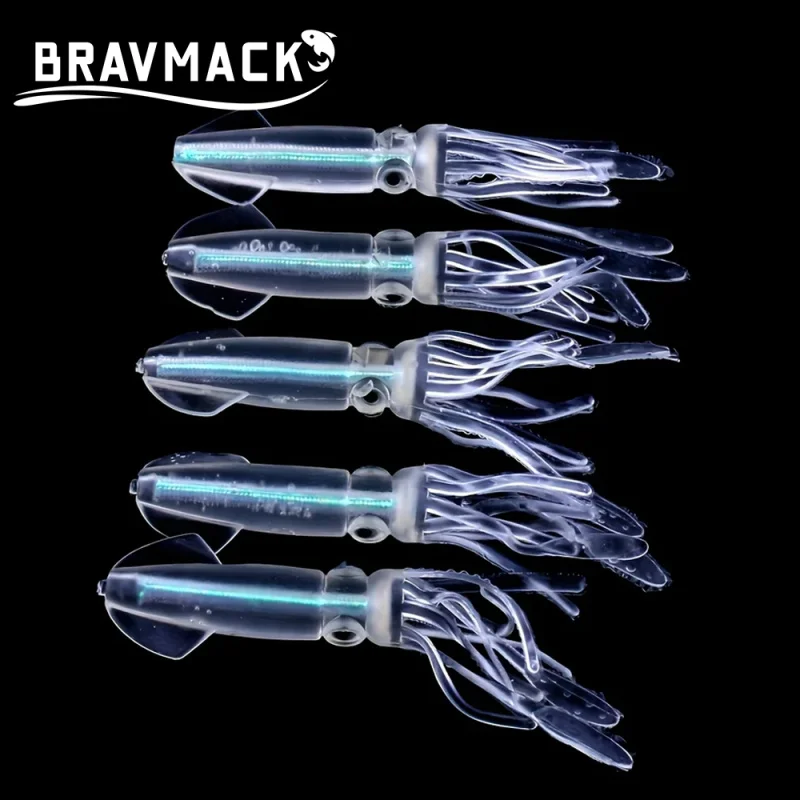 5 unids/pack cebo de calamar biónico señuelo de pesca de mar Artificial accesorios de pesca al aire libre cebo de pesca cebo Artificial