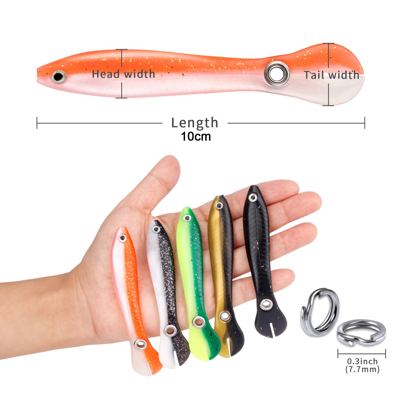 Lopen Vis 10Cm 6,5G Siliconen Aas Zee Nieuw Booby Aas Kit con mecanismo deslizante creativo realista acabado lokken Vissen - imagen 3