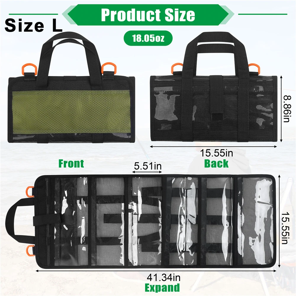 Bolsa de pesca impermeable con compartimentos para aparejos - imagen 3