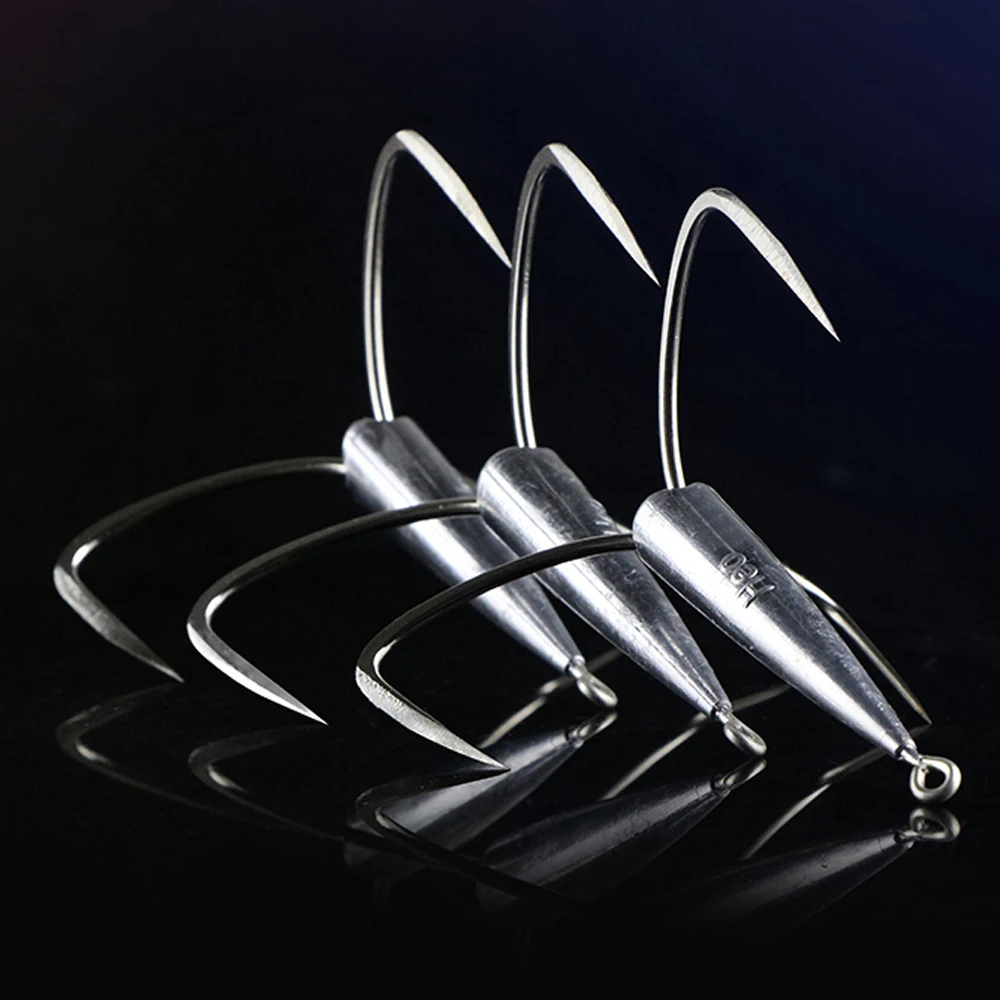 Anzuelos triples de pesca de ancla enorme, 100g-300g, anzuelos de cangrejo Hexagonal de acero alto en carbono, accesorios de cebo de púas de mar profundo - imagen 5