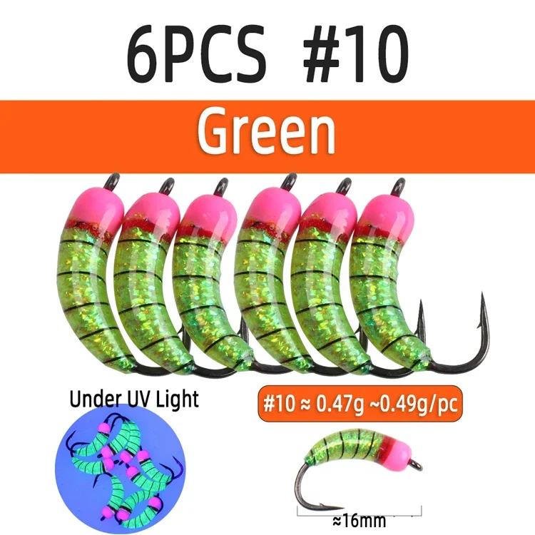 6pcs Green 10