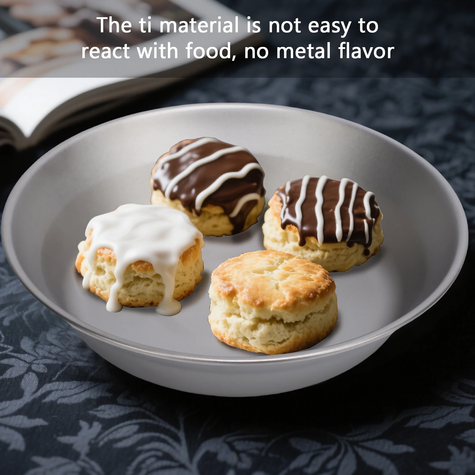 Plato Ti ligero, plato Ti para acampar, 500ml y 300ml, plato Ti, utensilios de cocina, plato para mochilero al aire libre para acampar y hacer senderismo - imagen 3