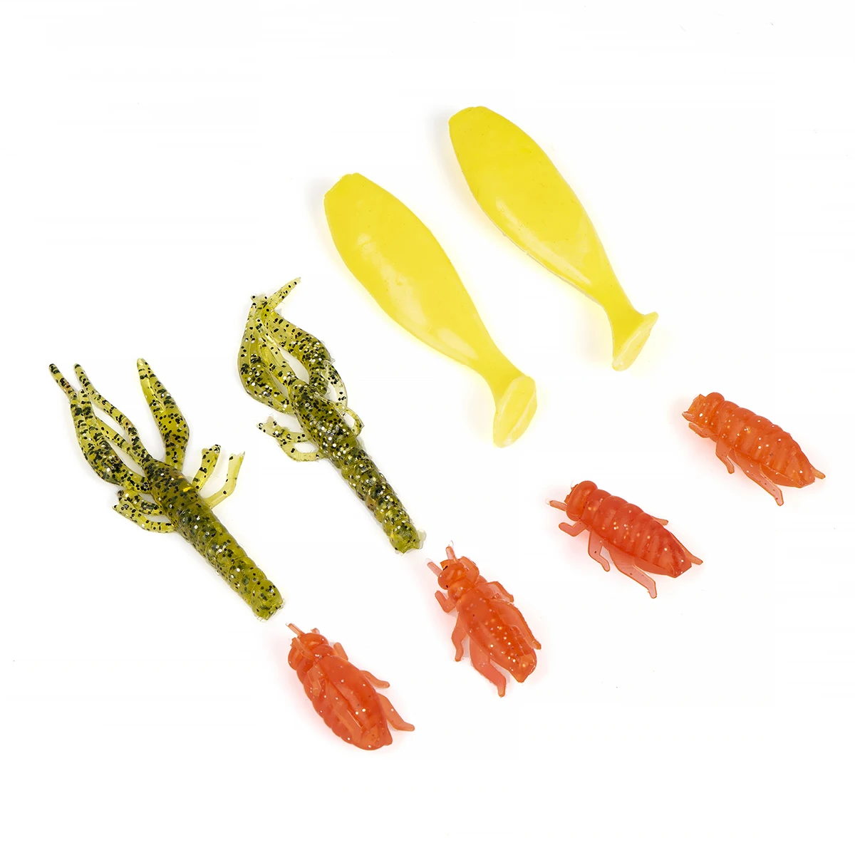 Señuelo de plástico blando para pesca Artificial, kit de señuelos de pececillos, juego de señuelos de manivela, Combo - imagen 4