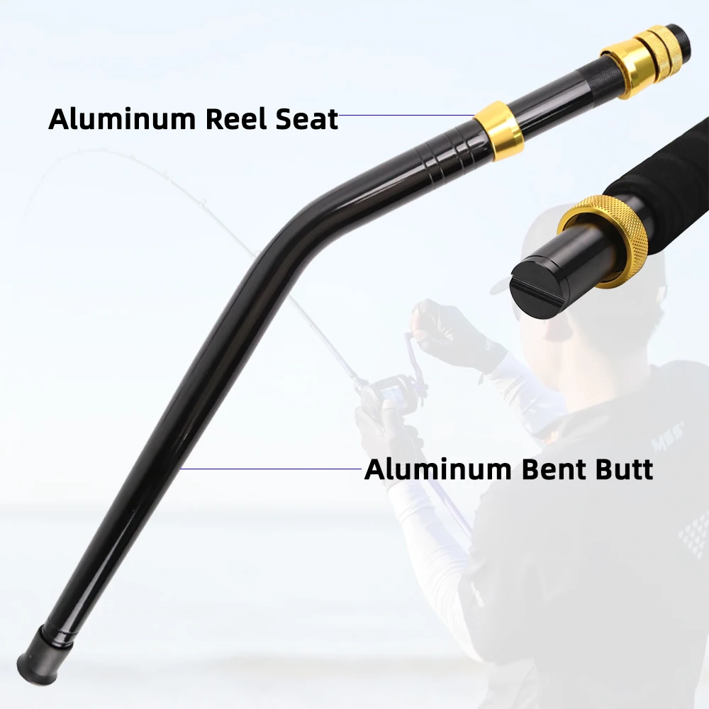 Topline Tackle Ocean Boat Trolling Cañas de pescar Material de fibra de vidrio Caña de aguas profundas 3 #   3+1 Guía de rodillos Varilla de juego grande 5'6" - imagen 3