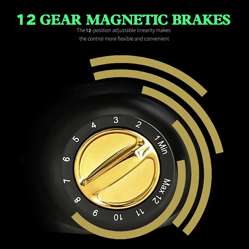 Carrete de pesca para Baitcasting, señuelo con peso de 3-25g, profesional al aire libre, relación de engranaje 7,2: 1, 8KG de arrastre máximo, bobina de pesca de carpa de alta velocidad - imagen 4