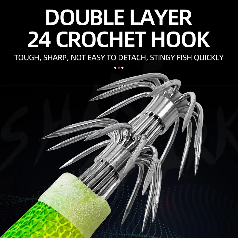 Plantilla de calamar luminosa de 10g y 100mm, señuelos de sepia, plomo, cebo para camarones, gancho de abrazadera, pesca en aguas saladas, cebo de pulpo, Wobbler, 1 ud. - imagen 5