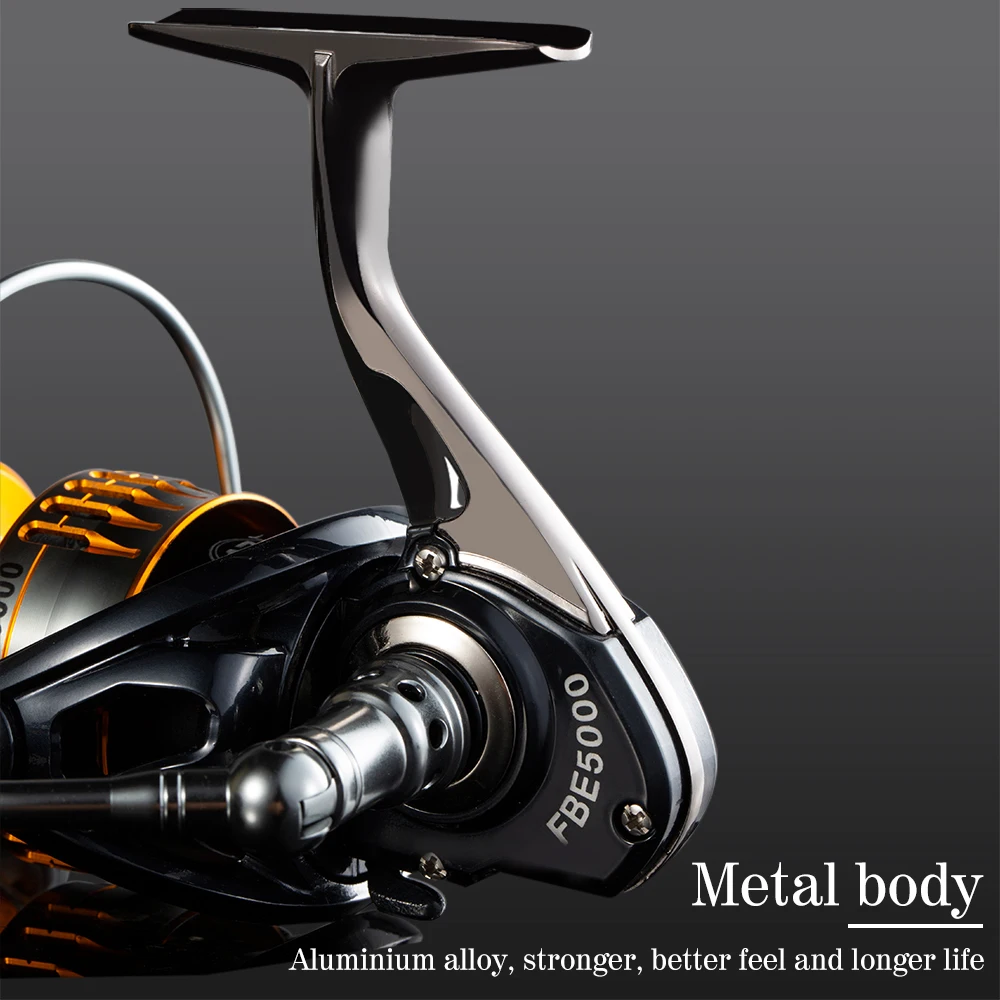 Goture-carrete de pesca de Metal 17 + 1BB, bobina de rueda de carpa para equipos de pesca, Serie 2000, 3000, 4000, 5000, 6000, 7000 - imagen 4