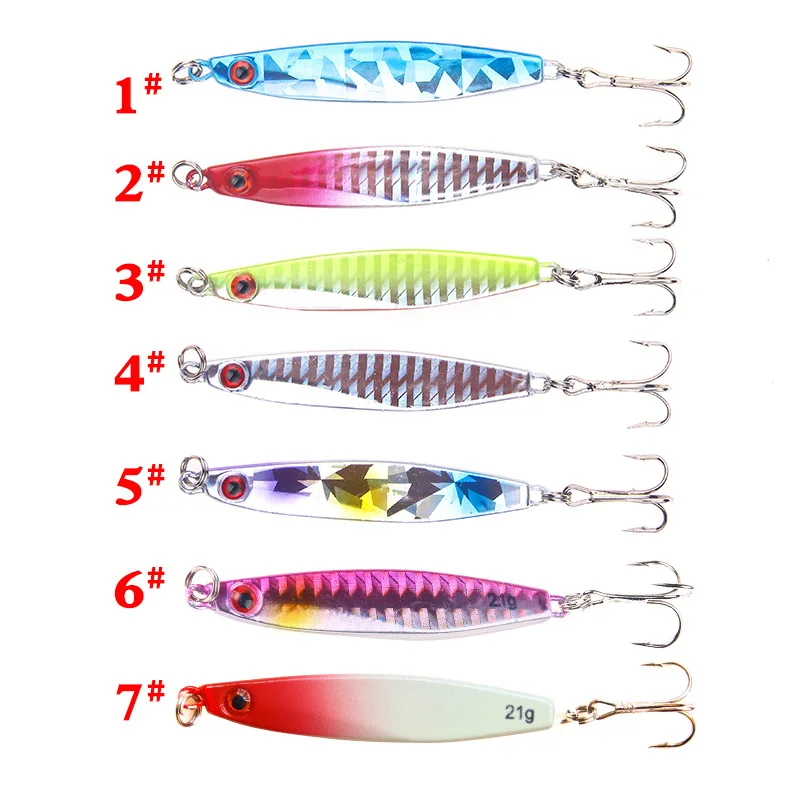 Iron Plate Road Ya cebo falso de lanzamiento lejano, pez de plomo brillante, perca cruzada, productos de equipo de pesca 14g/21g - imagen 3