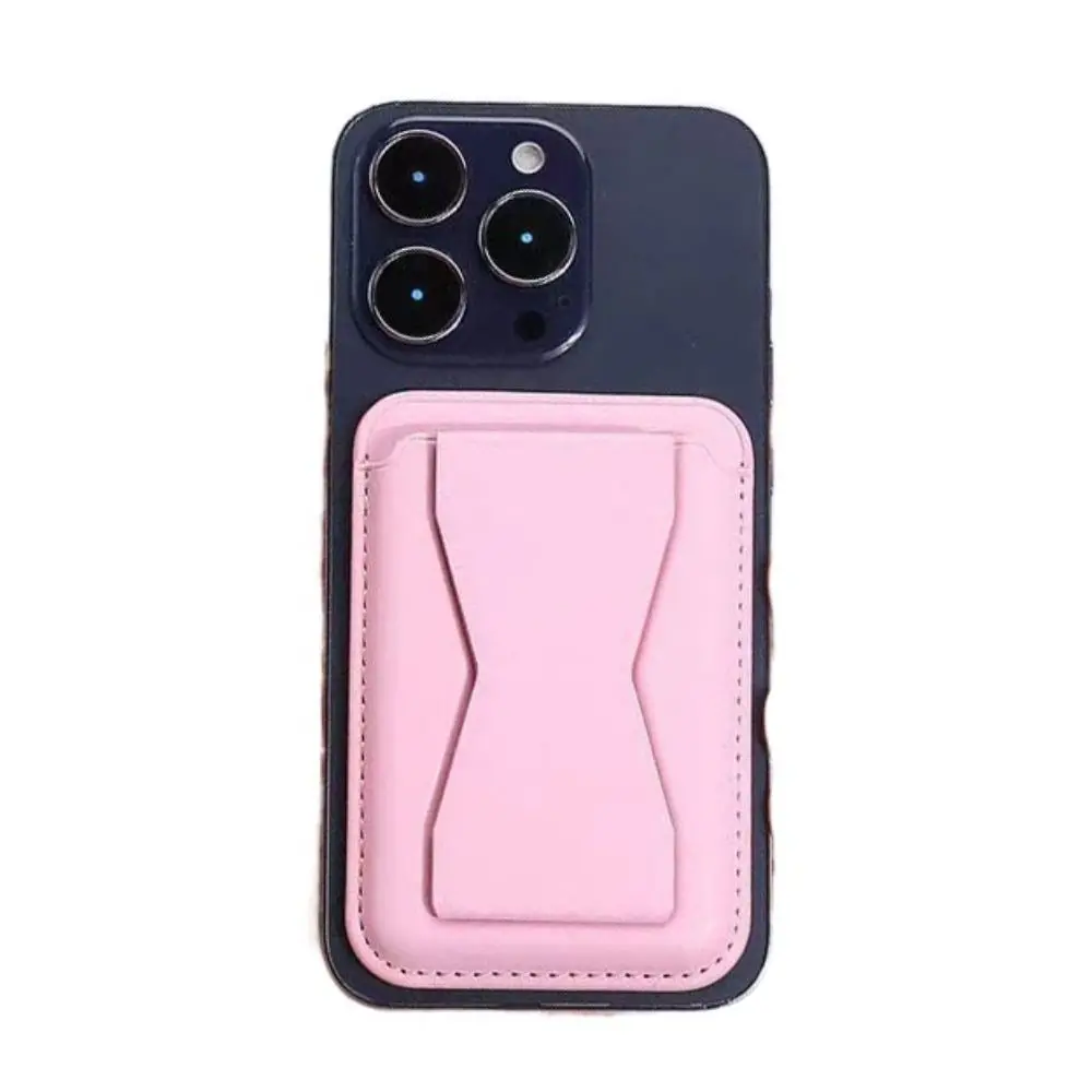 Para Magsafe cartera tarjetero de teléfono accesorios de seguridad bolsa de tarjeta Funda tipo billetera de cuero antirrobo para iPhone 15 14 13 ProMax - imagen 2