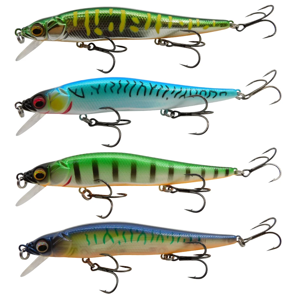 Señuelo Minnow, cebo duro de 11cm para pesca de Lucio, wobbler de hundimiento lento de fundición larga - imagen 5