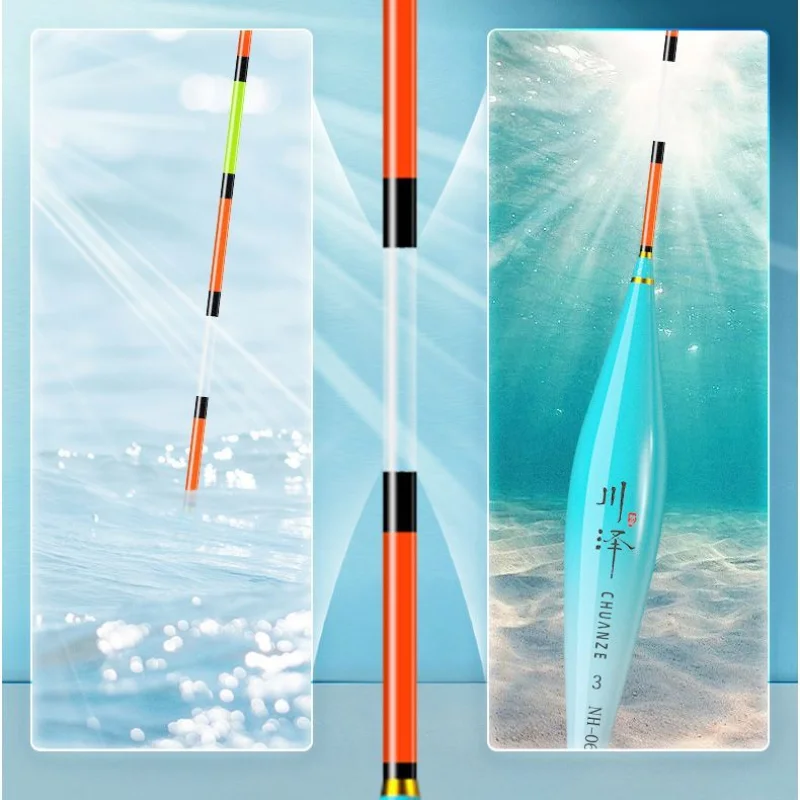 Juego de flotadores de Pesca de alarma de mordedura de pez de cola de cristal de Boutique, boya de pez Nano impermeable de alta sensibilidad, luz de fondo - imagen 4