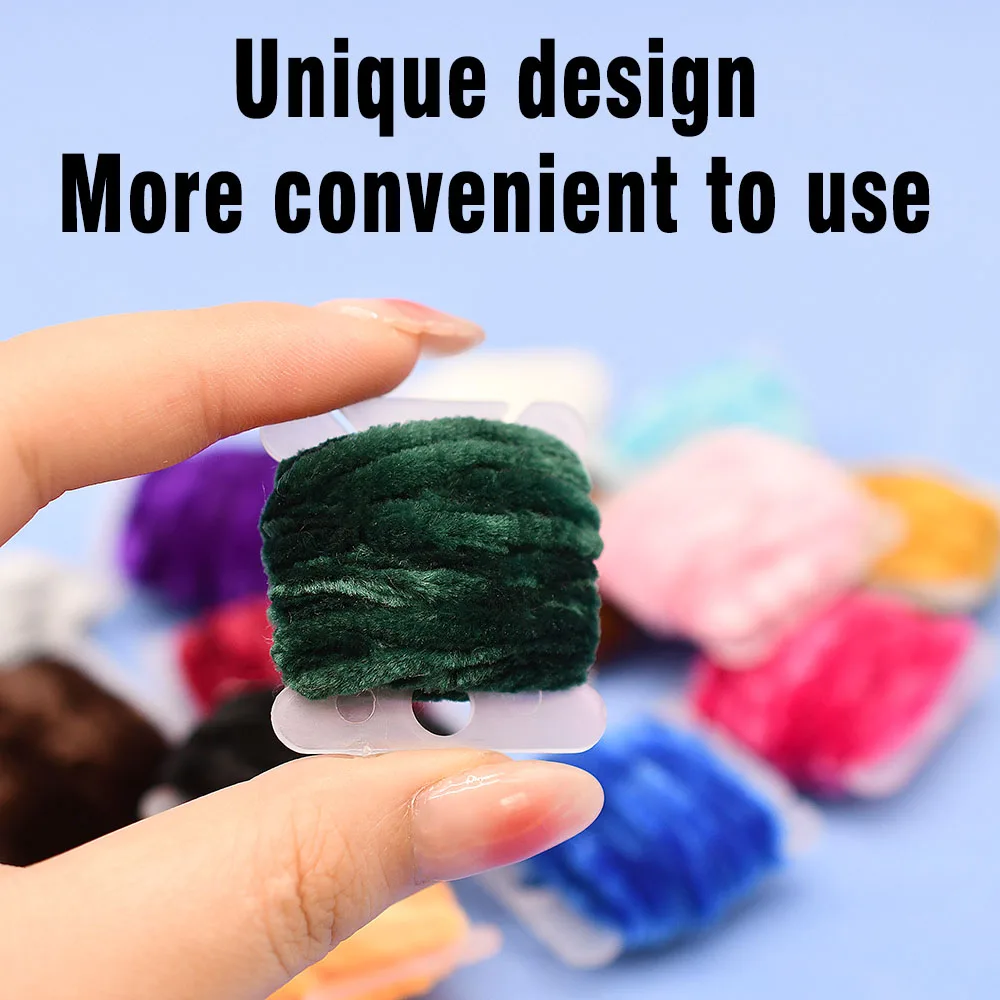 Hilo de chenilla de rayón para atar moscas, Material de goma para pata de Ninfa, gusanos, camisero, 4 metros - imagen 3