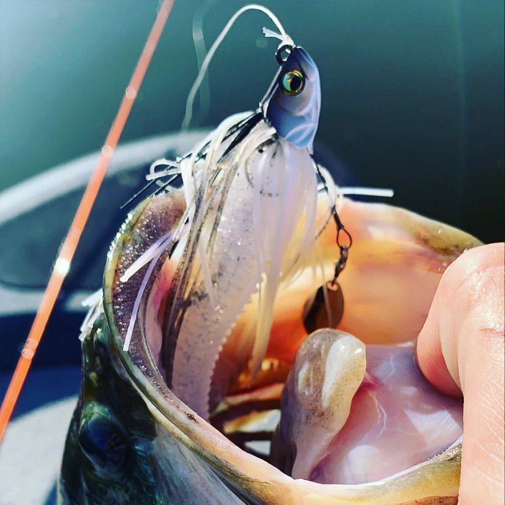 Spinnerbait falda silicona – Jig para lubina, trucha y snakehead - imagen 5