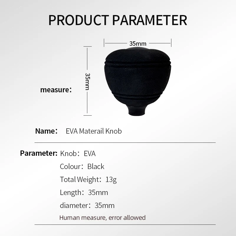 Kawa-perilla de mano de carrete de pesca EVA, 35mm, 13 g/pc, incluye 2 rodamientos de piezas, arandelas, accesorio de carrete para MANGO DIY, 1 ud. - imagen 4